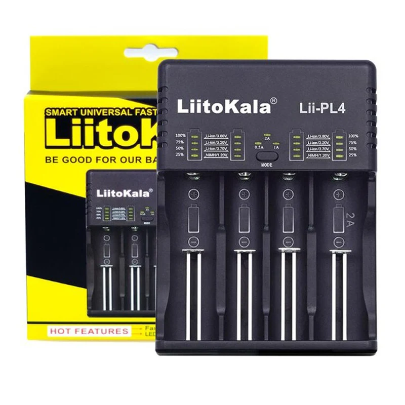 Battery charger Liitokala Lii-PD4 PL4 PD2, for 18650 3.7V Li-ion, 1.2V NiMH, 21700 18350 18500 AAA LiFePO4 3.2V 3.85V, 26650