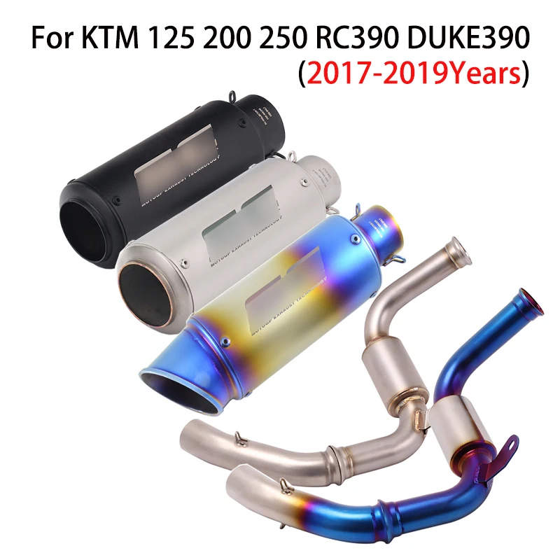 

New Motorcycle Exhaust Pipe Muffler Modified Eliminating Mid Pipe For KTM RC Duke 390 125 250 DUKE 2017 2018 2019 RC125 RC390
