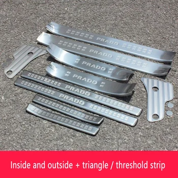

for Toyota Prado stainless steel threshold bar 10 ~ 19 Prado welcome pedal overbearing modified rear guard plate decoration