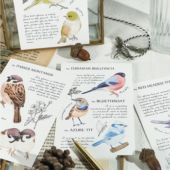 

30pcs Animal Illustrated Handbook Style Card As Party Invitation DIY Decoration Gift Card Message Card Postcard