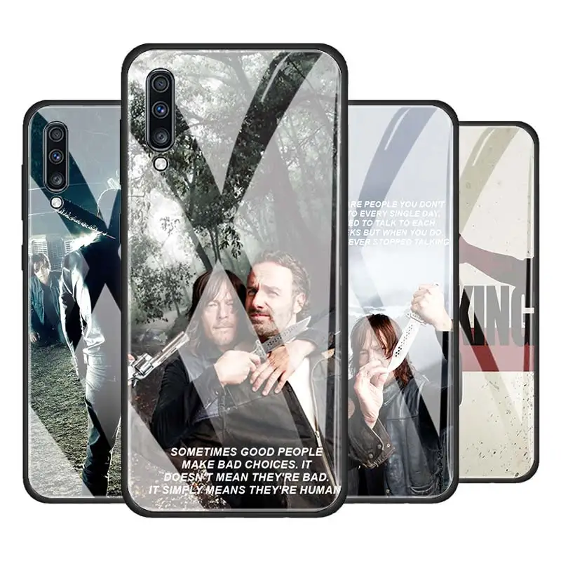 

The Walking Dead Team Negan Tempered Glass Phone Case for Samsung Galaxy A51 A71 A81 A91 A10 A20 A30 A40 A50 A70 A01 M31 Cover