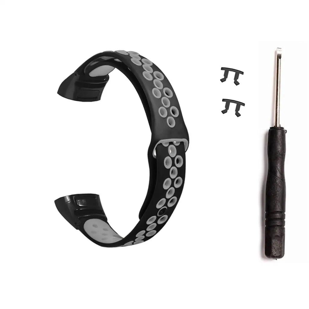 Gray Силиконовый спортивный сменный ремешок для наручных часов для huawei Honor Band 5/4 - Цвет: Gray
