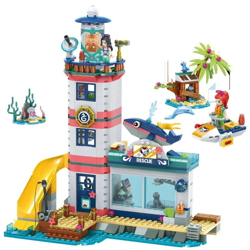 

Girl Friends Lighthouse Rescue Center Building Block Compatible Legoinglys Friends 41380 Brick Toys for Girls Toys for Children