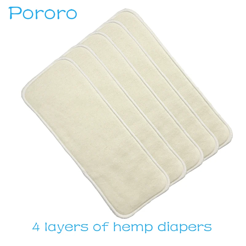 

Pororo 13cmЧ35cm 4 Layers Hemp Cotton Nappy Inserts Reusable Baby Diaper Insert Washable Eco-Friendly Care For The Baby