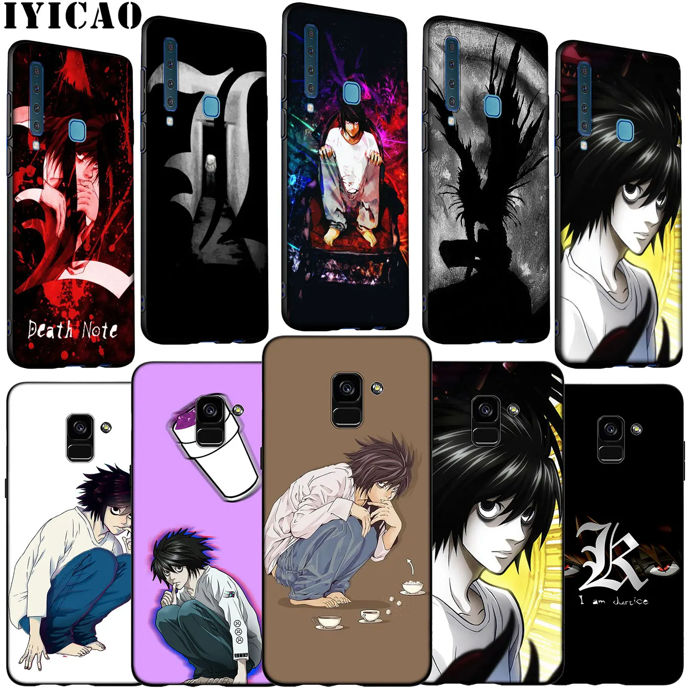 Death Note anime Soft Silicone Phone Case for Samsung Galaxy A6 A7 A8 A9 2018 A3 A5 2016 2017 9 8 10 Plus |