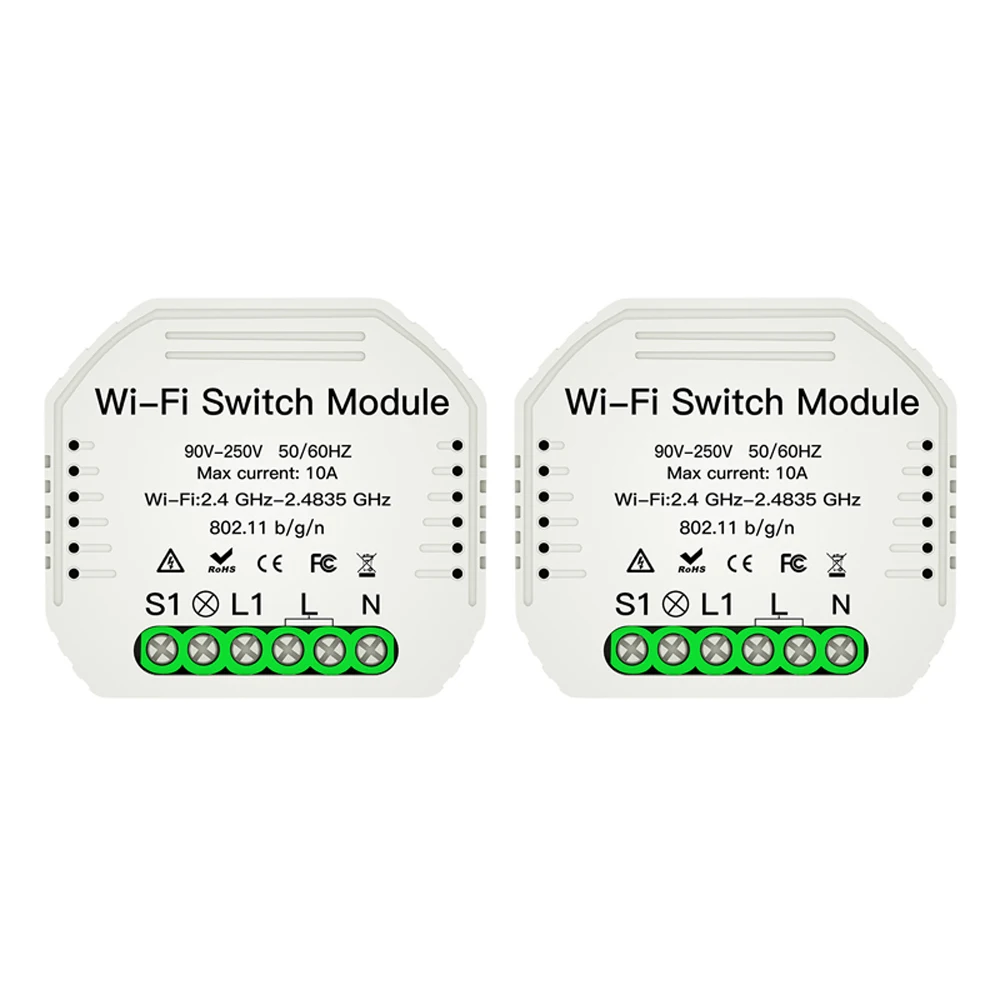 

WIFI Switch Module Hidden Type 10A Switch Voice Control Intelligent ON/OFF DIY Switch Module Support For Smartlife/Tuya APP