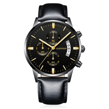 

Hot Sale Watch Men Calendar Business Male Wristwatch Luminous Leather Strap Gentleman Fashion Trend Reloj Hombre Wholesale 2019