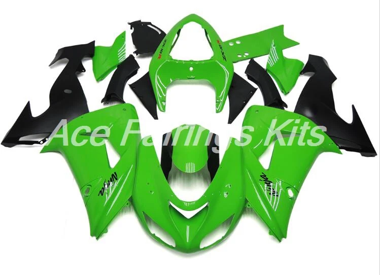 4 бесплатные подарки ABS Полный двигатель обтекатель комплект подходит для Kawasaki Ninja ZX-10R ZX10R 2006 2007 06 07 обтекатели набор зеленый черный