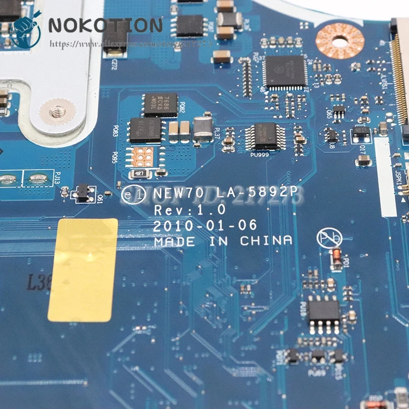 NOKOTION MBWJU02001 MB. WJU02.001 для acer aspire 5741 5741zg 5742 5742G материнская плата для ноутбука NEW70 LA-5892P HM55 DDR3 Бесплатный процессор