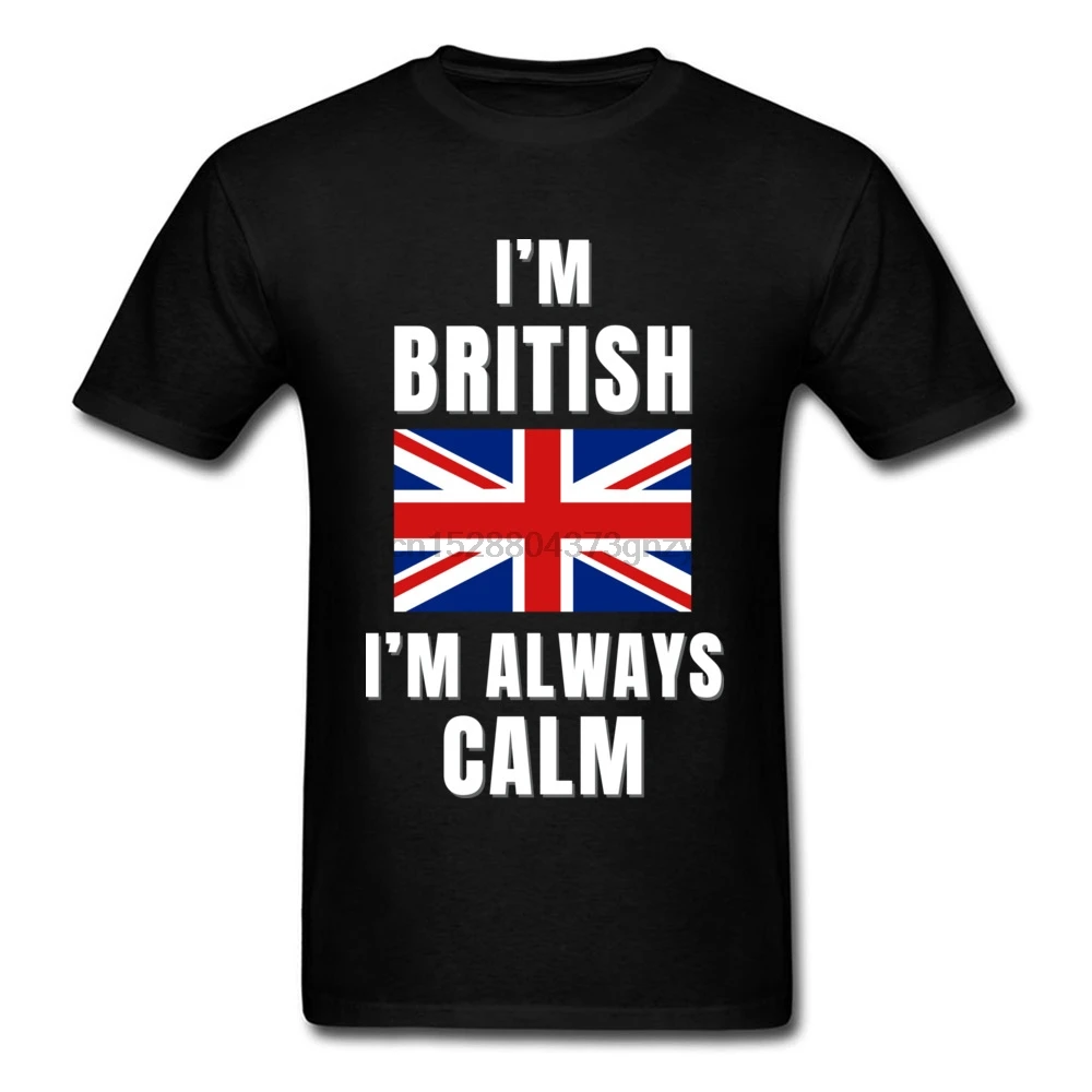 Футболки с круглым вырезом Im British Always Calm летняя осенняя футболка для мужчин