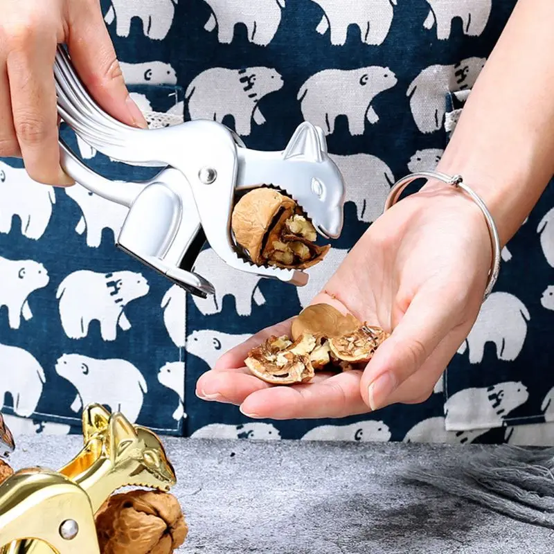 1 Pc Squirrel Shape Nutcracker Stainless Steel Nut Cutter Kitchen Tool Multi-Function Nut Cracker