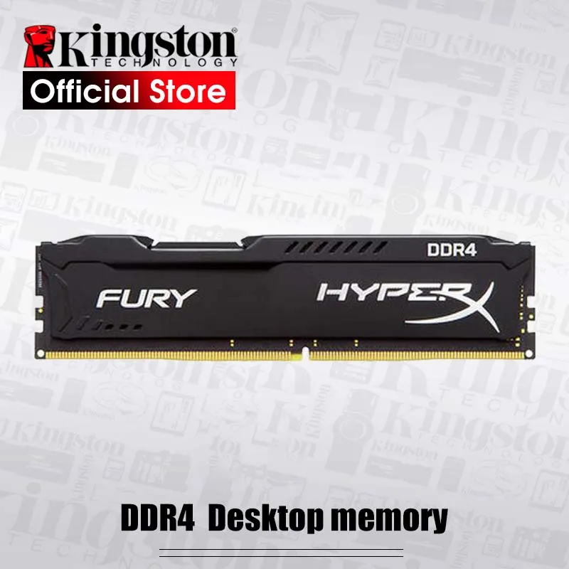 Оперативная память kingston HyperX FURY DDR4, 8 ГБ, 16 ГБ, 2666 МГц, 2400 МГц, 3200 МГц, оперативная память для рабочего стола, Память DIMM, 288-pin, внутренняя память для рабочего стола, многоканальная