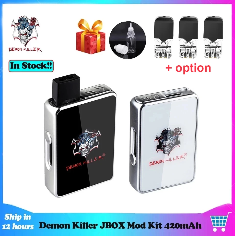 Demon Killer-batería Original para cigarrillo electrónico, Kit de vaporizador de 420mAh compatible con cartucho Pod W01, modelo JBOX, vaporizador de iniciación vs OVNS Charon Baby