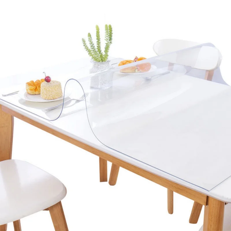 Водонепроницаемый ПВХ Скатерть прозрачный стол покрытие Коврик кухонный узор масляной холст стеклянная мягкая скатерть