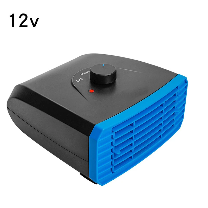 12V/24V 120W/150W Portable Auto Car Heater Fan Air Cooler Windscreen Demister Defroster Heating Fan - Color Name: Blue 12V