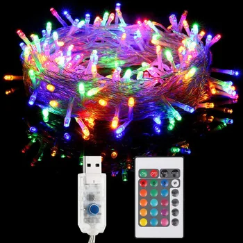 

LED String Light 8modes Remote Control Fairy Colorful Garland Home Christmas Wedding Party Decoration Powered By USB 10m