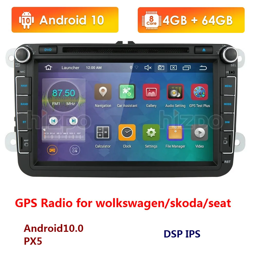 4G ОЗУ Android 10 автомобильный DVD GPS для VW Polo Golf 5 6 Passat B6 CC Jetta Tiguan Touran EOS Sharan Scirocco Caddy Skoda