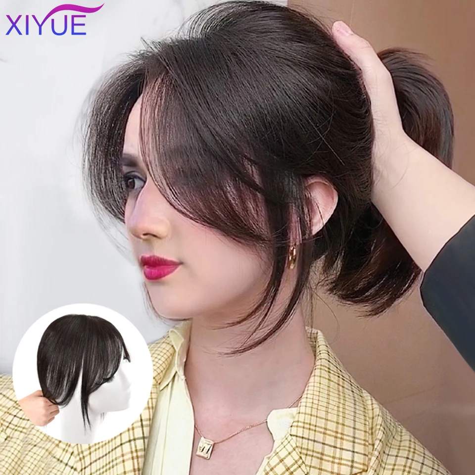 Hair-Extension Bang Synthetic-Hair-Pieces Side-Fringe Clip-In Natural Women