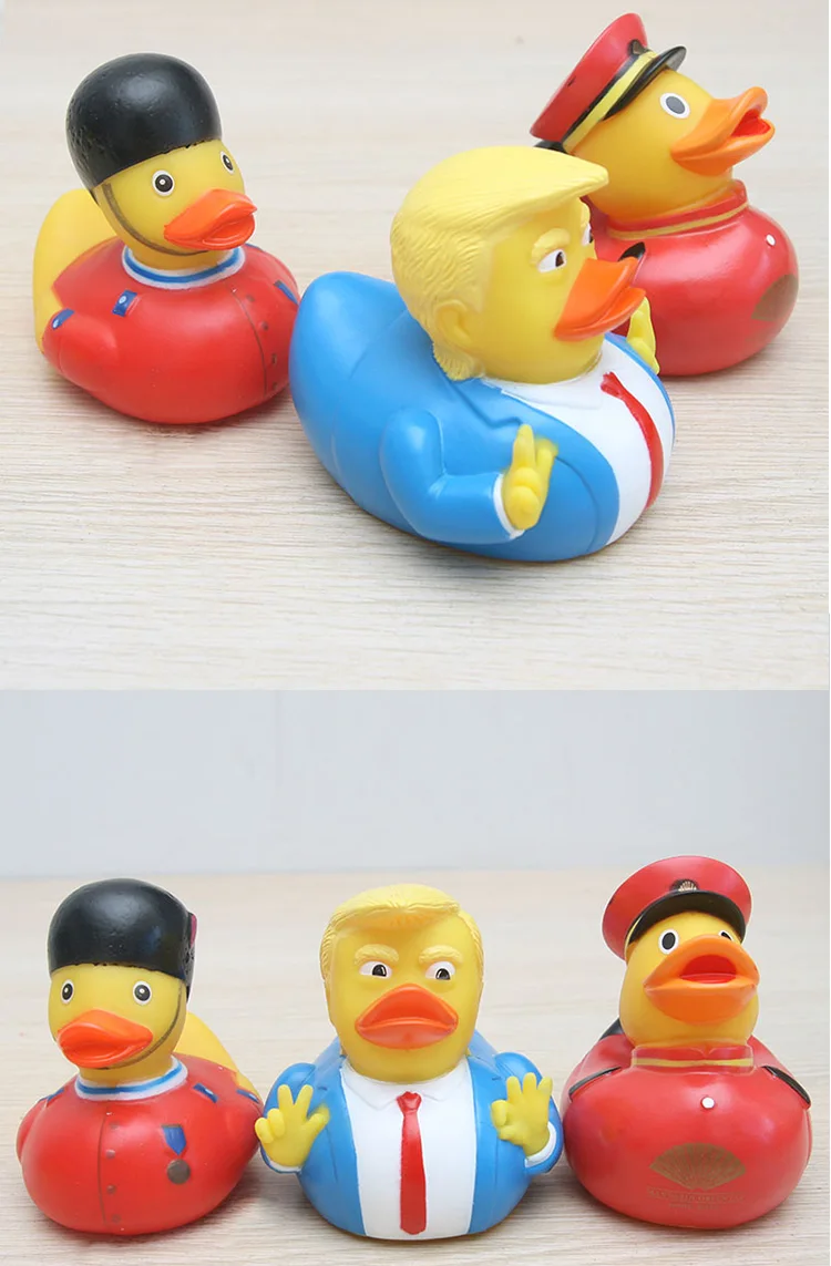 Trump soldier duck детская игрушка для ванны Плавающая водяная Щепка под названием утенок для мальчиков и девочек Праздничная декорация подарок