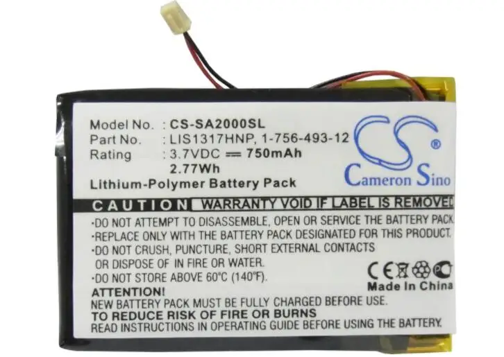 Cameron sino 750 мА/ч Батарея для SONY NW A2000 HD3 1 756 493 12 5427B LIS1317HNP MP3 MP4 аккумулятор pmp|Цифровые