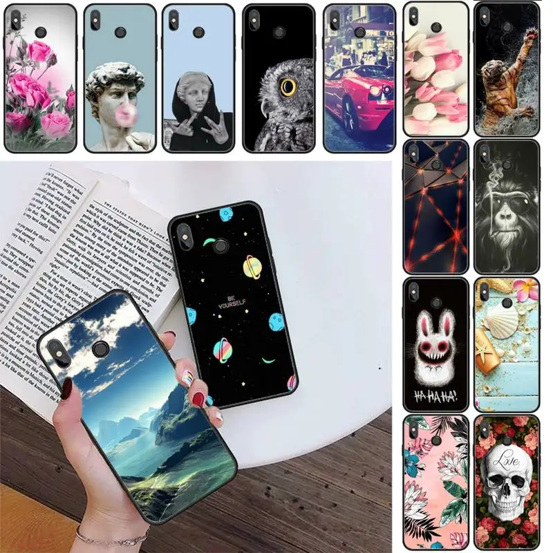 

David statue art cool animal tiger monkey cat cute bunny bear Phone Case For Xiaomi Redmi note 7 8 10 9 s 9t lite pro