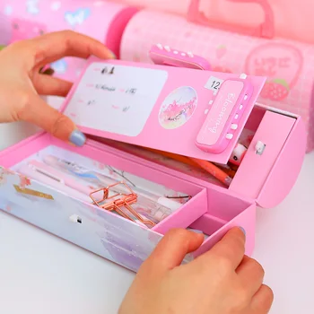 

Stationery Pencil Case Password Bag Female Multi-function Large Capacity Boys and Girls Student Pencil Case School Supplies