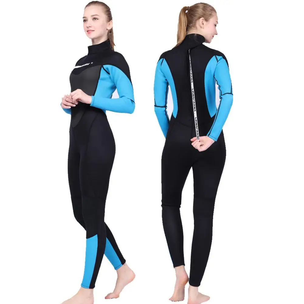 3 мм неопрен+ акула облегающий гидрокостюм Купальник Для женщин боди для подводной охоты Утепленная одежда для серфинга Подводное для подводного плавания для подводной охоты костюм