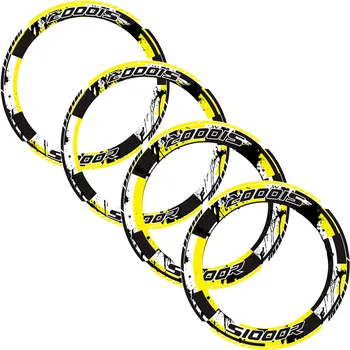 

4 X Motorcycle Front and rear wheels Rim Full coverage Sticker moto Wheel Waterproof Decals For BMW S1000R sticker s 1000 r