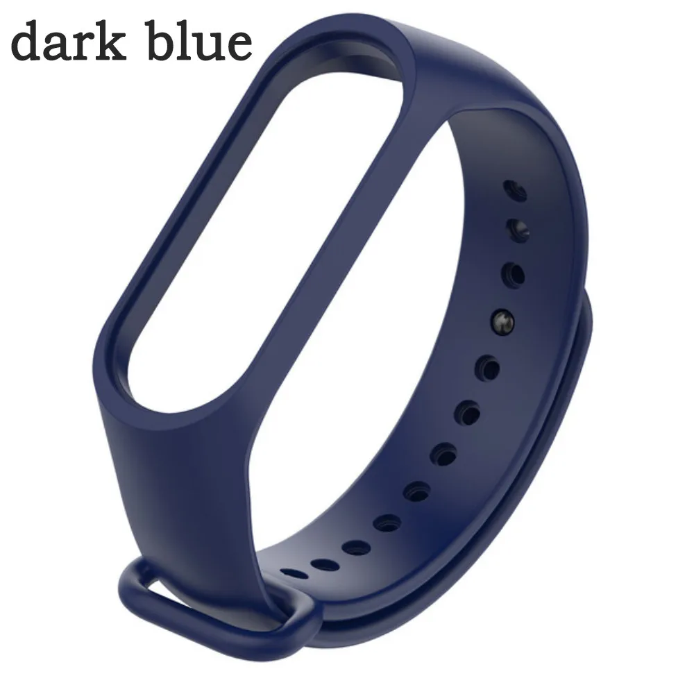 dark blue Спортивный браслет для Xiao mi Band 4 3 ремешок водонепроницаемый Браслет замена для mi Band4 Band3 mi band 4 браслет аксессуары - Цвет: dark blue