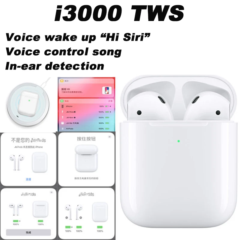 

Original i30000 TWS 1:1 Replica Bluetooth 5.0 Earphone Sports True Wireless Earbuds Touch Earphones PK i2000 i9000 i10000 TWS