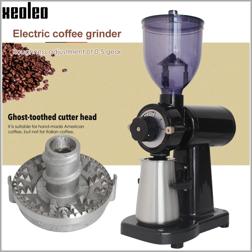 US $101.20 Xeoleo Electric Coffee Grinder Ghost Teeth Filter Coffee Machine Burr Grinder Household Coffee Miller 5 Steps 150w WhiteBlack