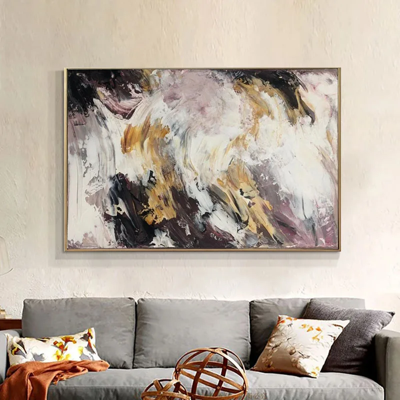 

Modern Abstract Landscape 100% Handmade Oil Painting by Artist Canvas Wall Art Picture for Living Room Decoration Frameless