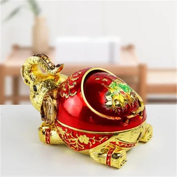 

Modern Simple Ashtray With Lid Anti-fly Dust Seal Nordic Style Home Retro Large Anti-fly Ash Elephant Ashtray A1278