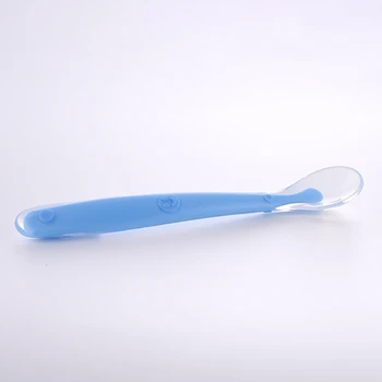 

Smile Baby Silicone Spoon Child Training Spoon Baby Feeding Silicone Soft Head Spoon Safety Soft Spoon