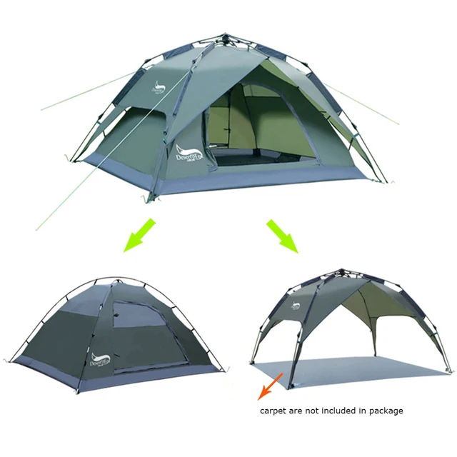 Desert&Fox Automatic Tent 3-4 Person Camping Tent,Easy Instant Setup Protable Backpacking for Sun Shelter,Travelling,Hiking 5