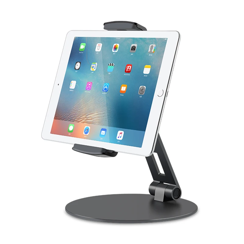 

Tablet Holder Aluminum Alloy Phone Bracket Foldable 360 Swivel for iPad iPhone Hi 888