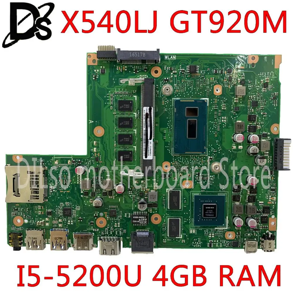 KEFU X540LJ motherboard For ASUS X540LJ X540L F540L X540 Laptop motherboard I5-5200U 4GB RAM GT920M-2GB tested work 100% KEFU X540LJ motherboard For ASUS X540LJ X540L F540L X540 Laptop motherboard I5-5200U 4GB RAM GT920M-2GB tested work 100%