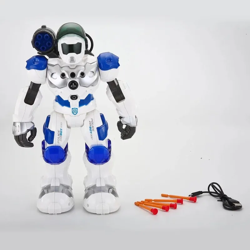 Child Learning Toy 2.4G Remote Control Intelligent Smart Robot Walking Dancing Singing Launch Missile Water RC Battle Robot Gift 5