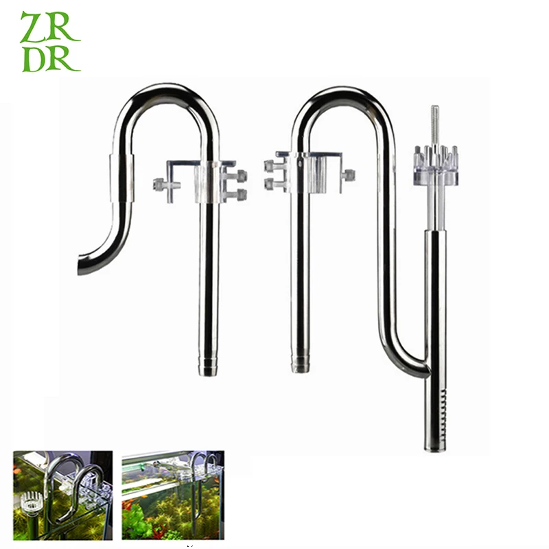 Filtro de acuario de acero inoxidable, accesorios de filtro externo, dentro y fuera del agua para eliminar la película de aceite, tubo de lirio, filtro de acuario