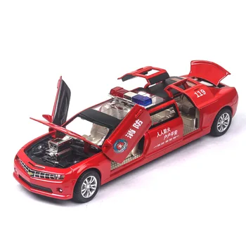 

1:32 Simulation Chevrolet Hornet Alloy Police with Sound and Light Toys Children Pull Back Toy