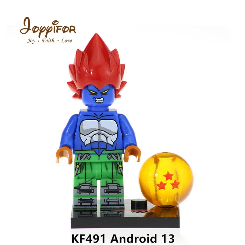 New Dragon Balls Dyspo Bills Android Saiyan Son Goku Vegeta Jiren Mini Action Figures Building Blocks Bricks Kids Toys Gift - Цвет: Светло-желтый