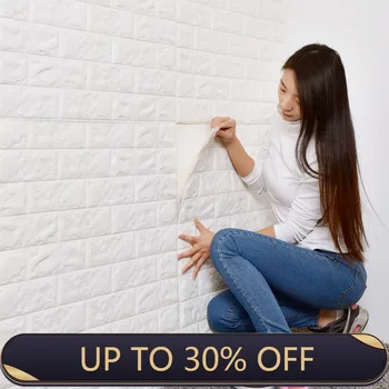 

Self-adhesive wallpaper TV background wall brick wallpaper 3d wall stickers living room bedroom decoration bubble