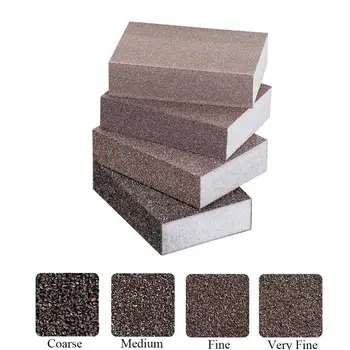 

Set Abrasive Sponge Sanding Furniture Grinding 4pcs Block Sandpaper Wood