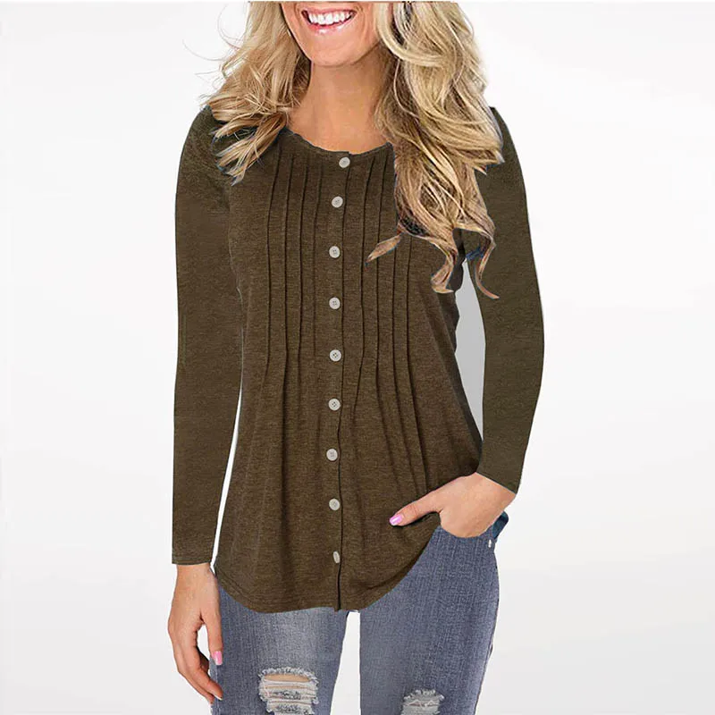 Женские осенние свободные сексуальные Camiseta feminina футболки с круглым вырезом футболка с длинным рукавом Женские Большие размеры футболки Mujer S-5XL