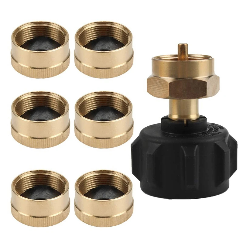 

Propane Refill Adapter Lp Gas 1 Lb Cylinder Tank Coupler, Refill 1 Lb Propane Bottle Cap Gas Tank Cylinder Sealed Cap Protect C