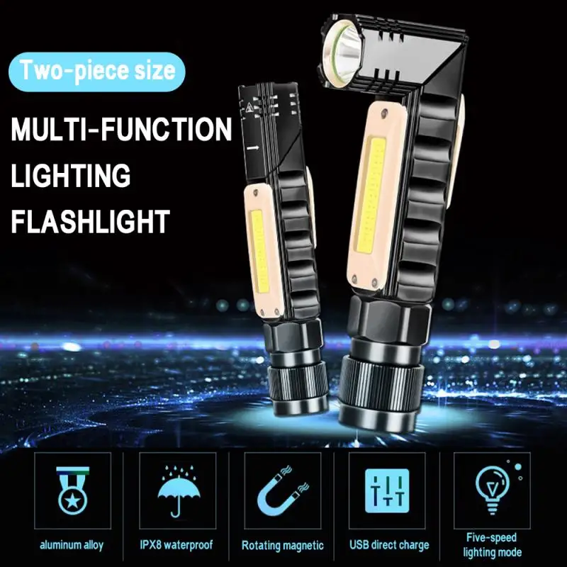 

LED Outdoor Camping Headlamp T6 XPE+COB Portable headlight Nitecore USB charging Ultra lantern flashlight Fishing head lampTorch