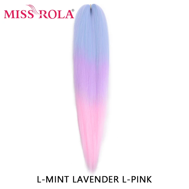 Miss Rola Synthetic Wholesale Bulk 5 Pieces 24 Inch 100g Stretched Jumbo Braiding Hair Kanekalon Pink Twist Braid Hair Extension P16/613