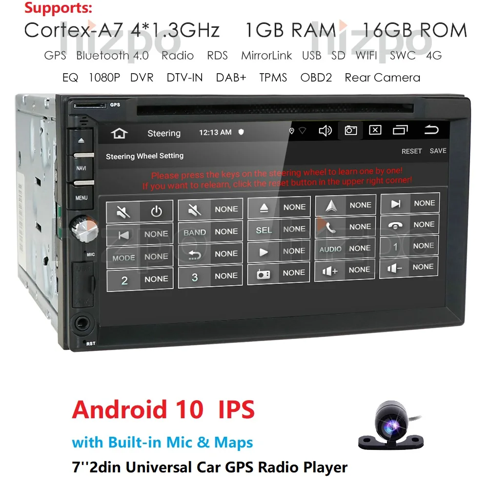 UK EU US AU карта Android 10 0 двойной 2 Din 7 &quotспутниковой навигации автомобиля стерео GPS DAB +