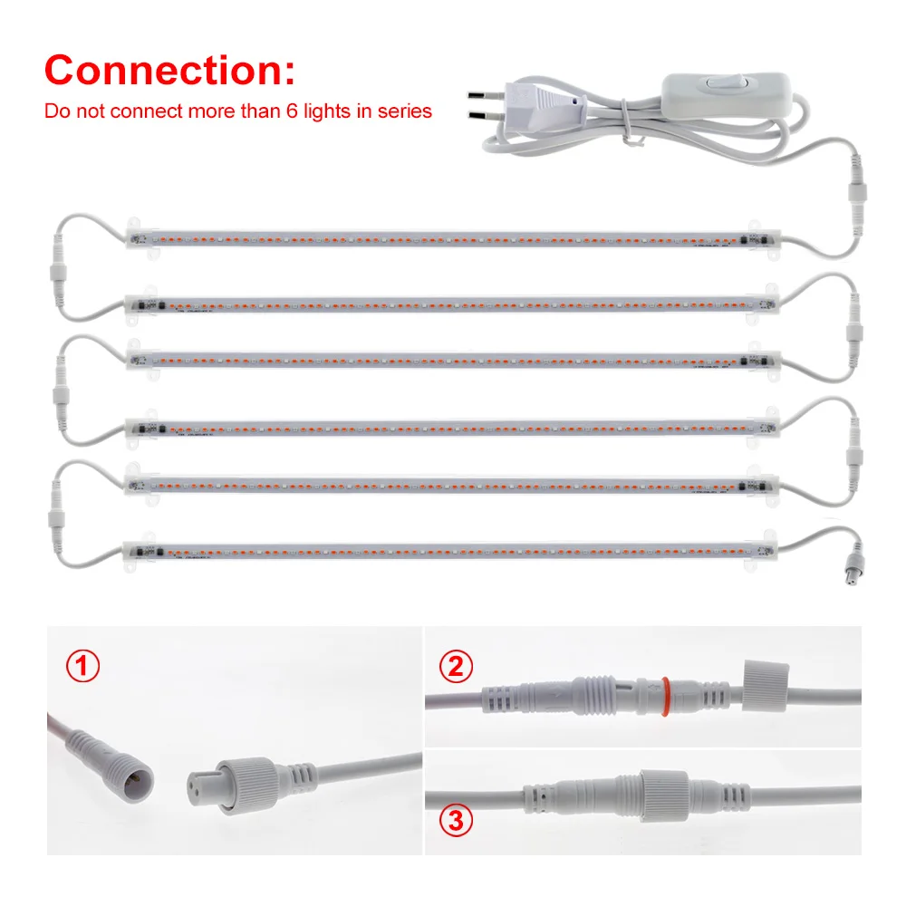220V LED 성장 라이트 바 실내 옥외 식물에 대 한 설정 LED 성장 튜브 조명 IP67 수족관 온실에 대 한 방수