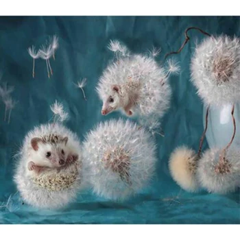 

DIY 5D Diamond Mosaic hedgehog dandelion Diamond Painting Cross Stitch Kit Diamonds Embroidery Drill Home 5D DIY